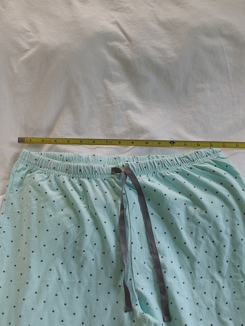 NWT Pajamagram Pajama Set Pale Blue With Grat Dot, Med, Small Flaws - Picture 12 of 13